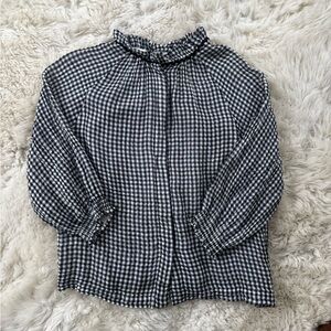 Black and White Gingham Blouse